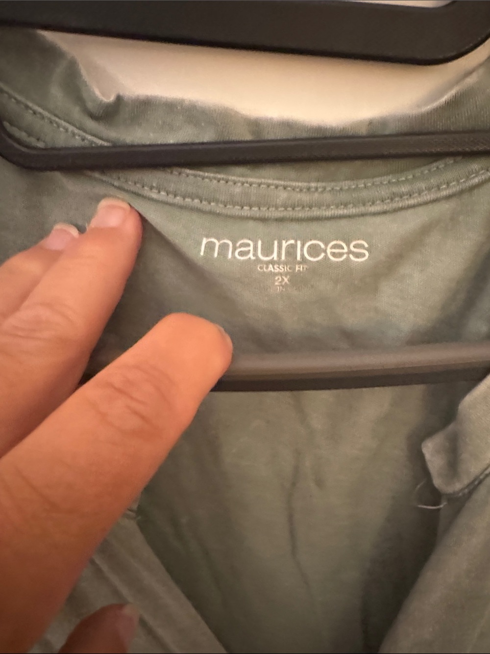 Maurices Olive Green Classic Fit Top - Picture 2 of 2